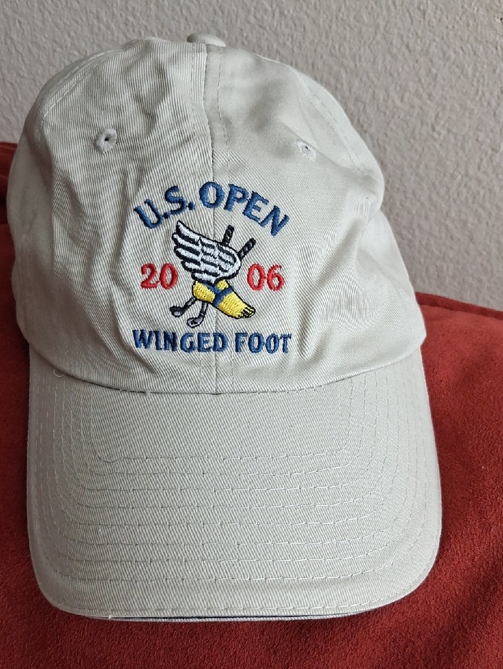 Cream U.S. Open 2006 Winged Foot Embroidered Baseball Cap